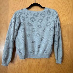 Joie Gray Leopard Print Women's Sweater